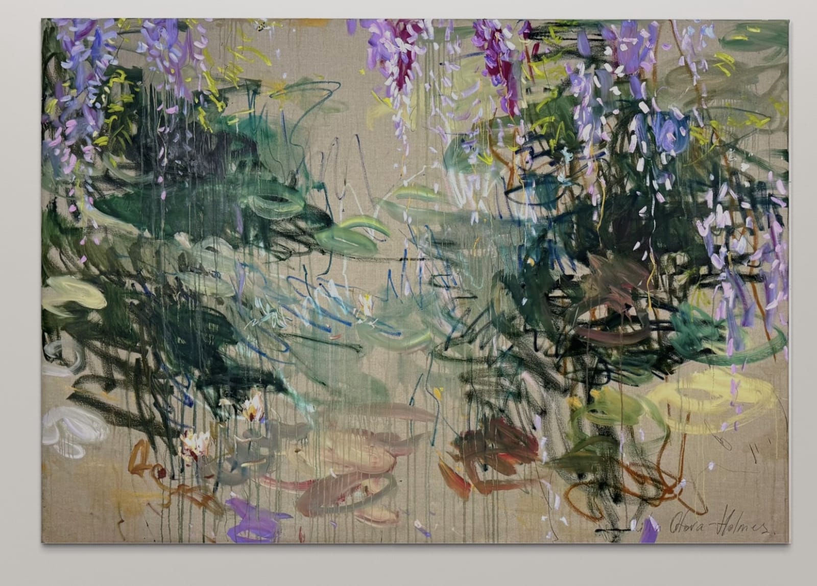 Lilia Orlova-Holmes, Wisteria over the pond, 2025