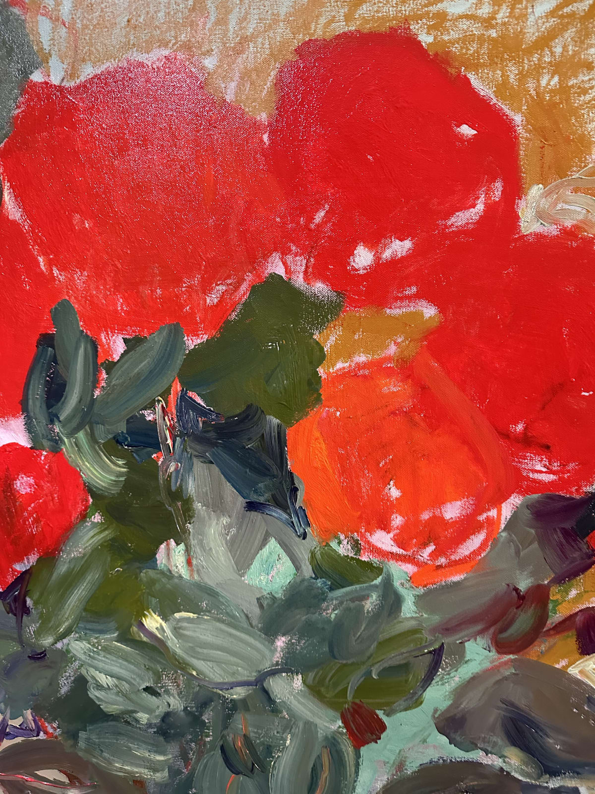 Lilia Orlova-Holmes, Red roses in Japanese vase , 2023