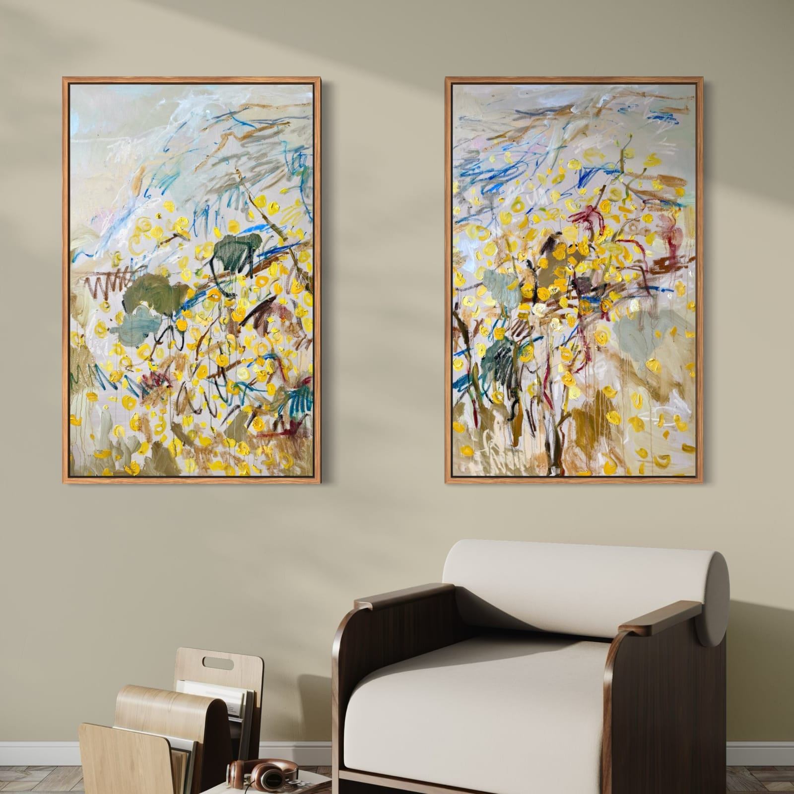 Lilia Orlova-Holmes, Golden apples. Diptych., 2025