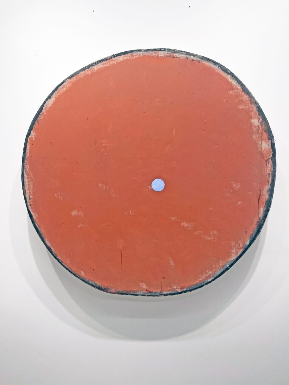 Otis Jones, Red Oxide with Blue Circle, 2020
