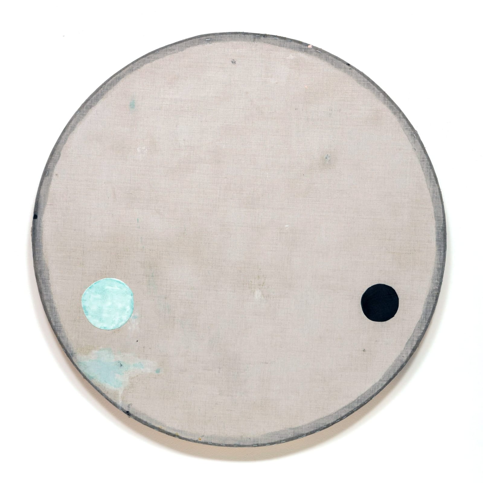 Otis Jones, Round with Green and Black Circles, 2018