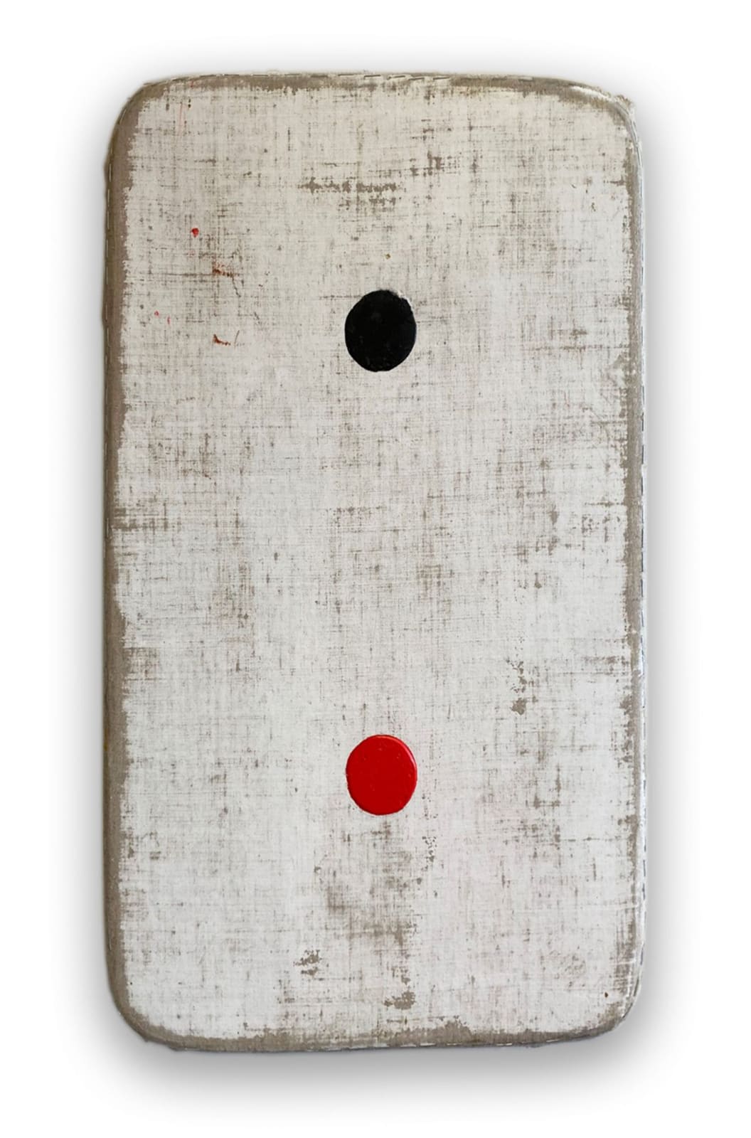 Otis Jones, White Rectangle with Black and Red Circles, 2020