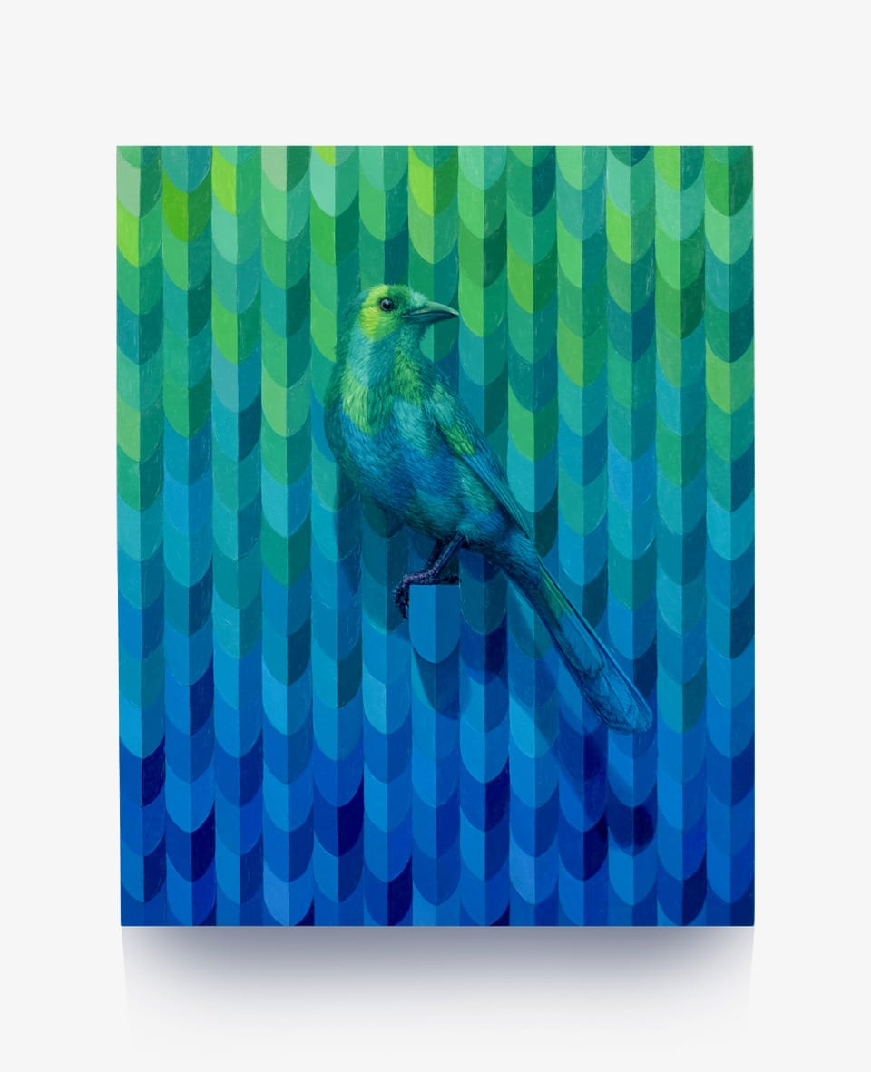 Clive Smith, Pattern Migration Green, Blue, 2025