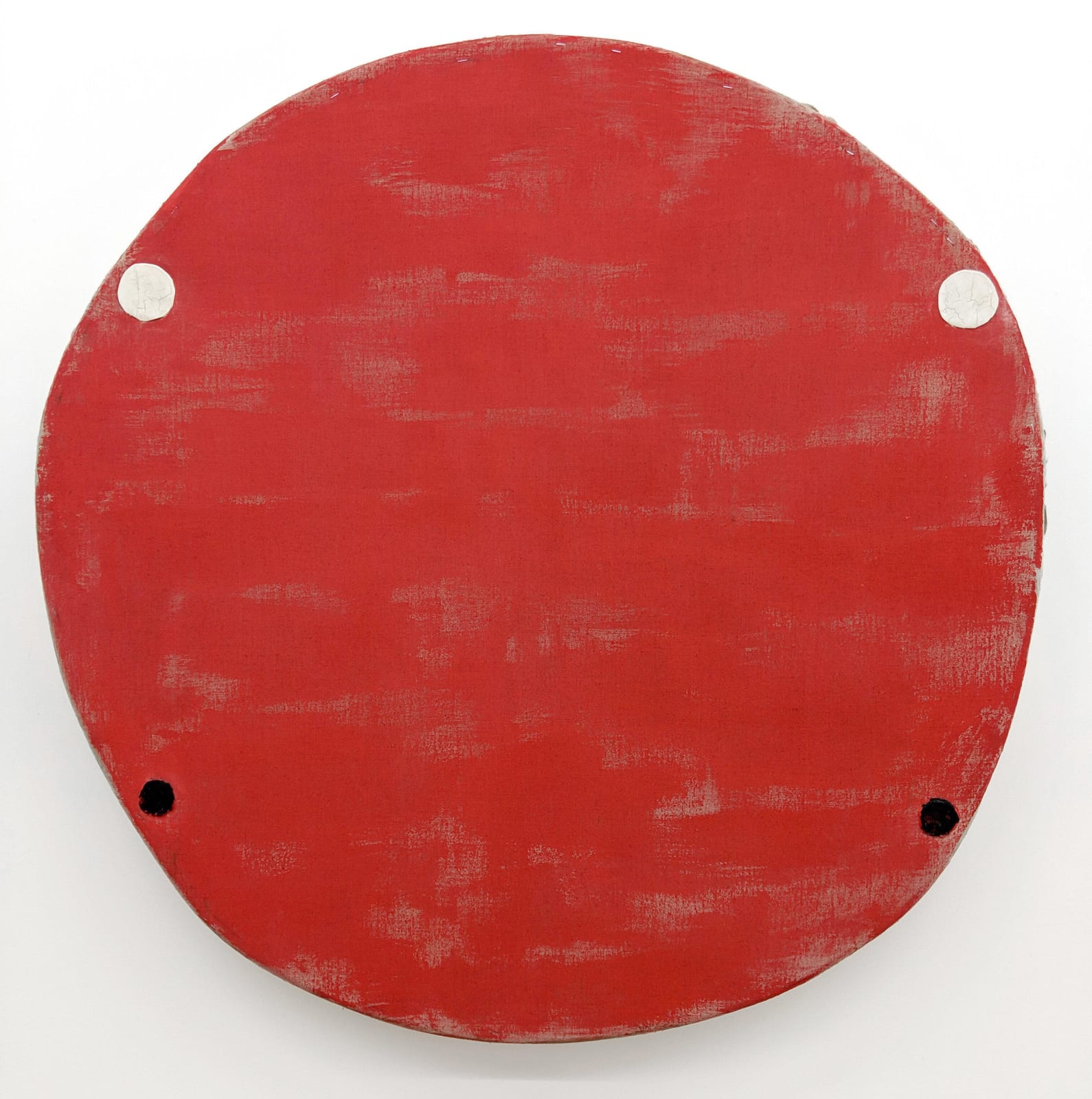 Otis Jones, Red with Two White Two Black Circles, 2019