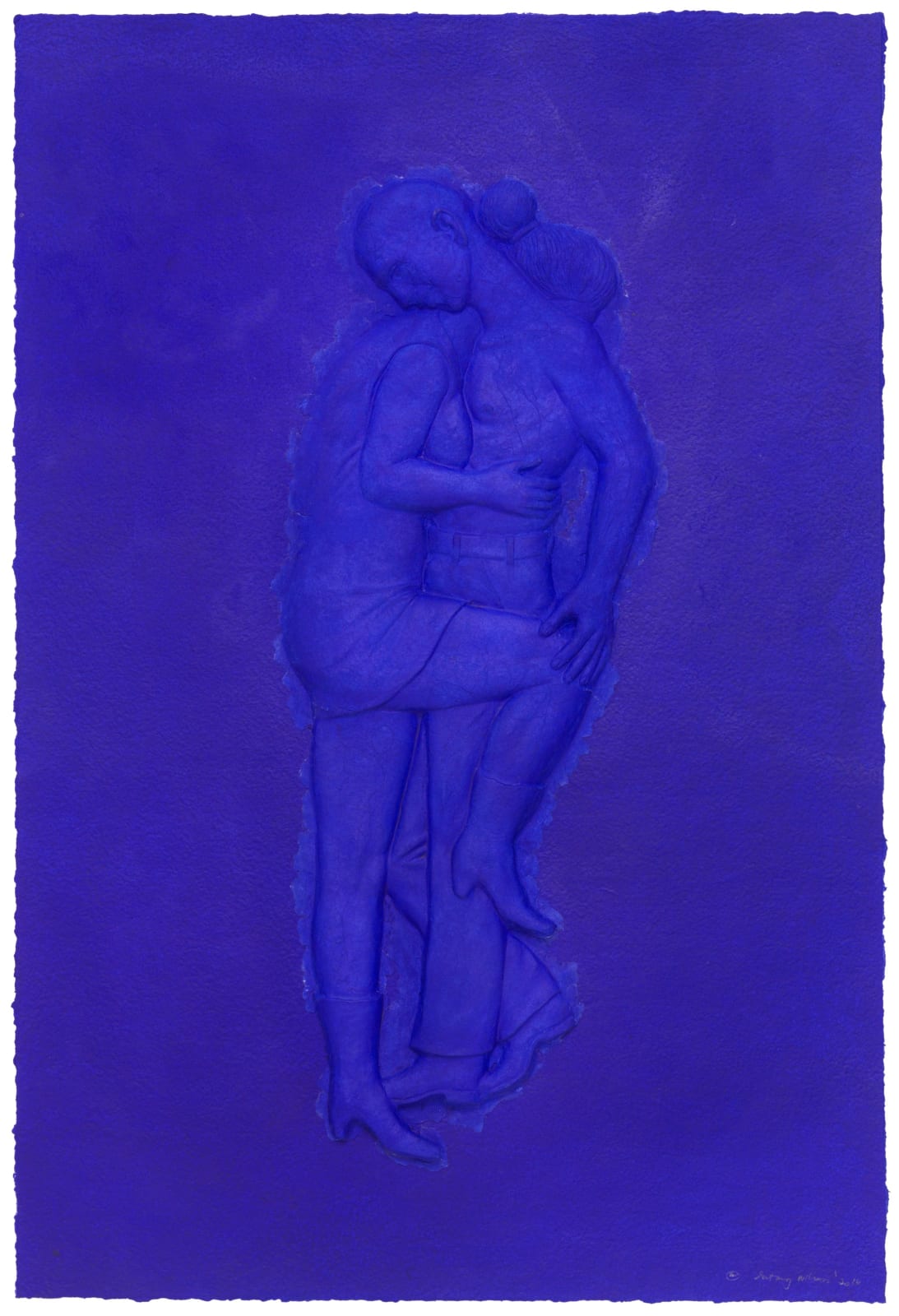 Entang Wiharso, Art History Blue on Blue #3, 2015