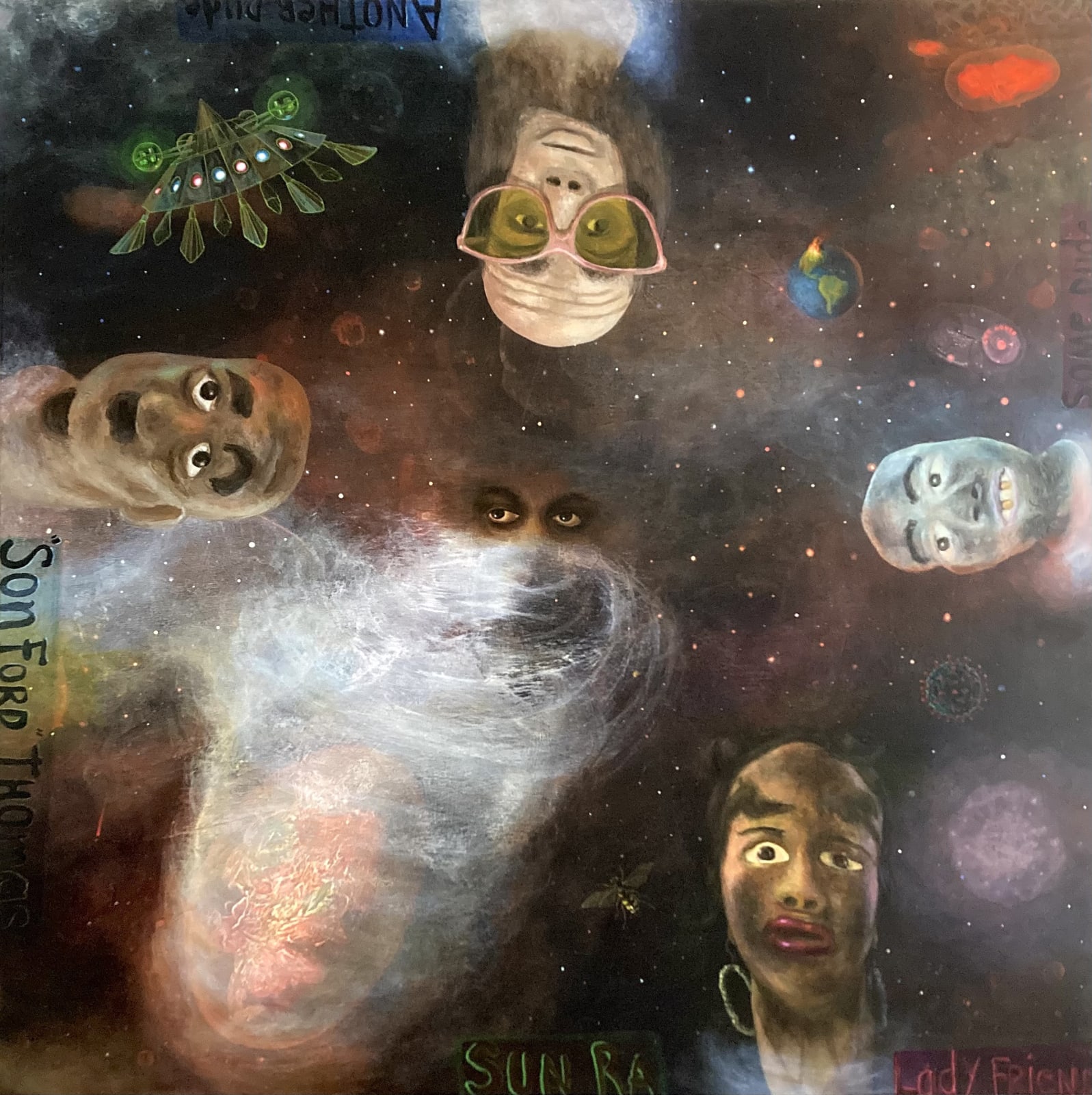 Renée Stout, Sun Ra Returns (with Friends), 2022
