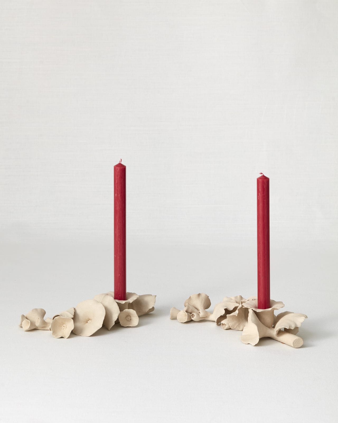 Lucy Whitford Studio, Pair of Alcea Horizontal Candlesticks, 2025