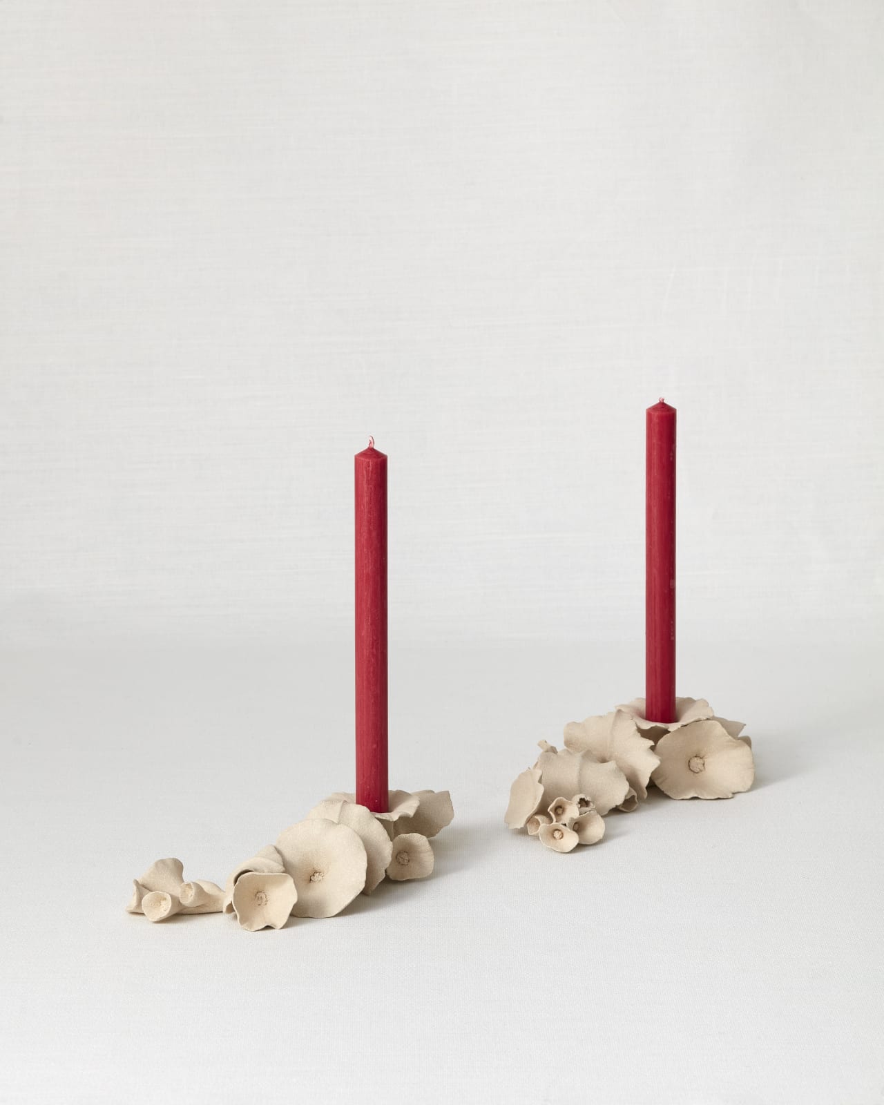 Lucy Whitford Studio, Pair of Alcea Horizontal Candlesticks, 2025