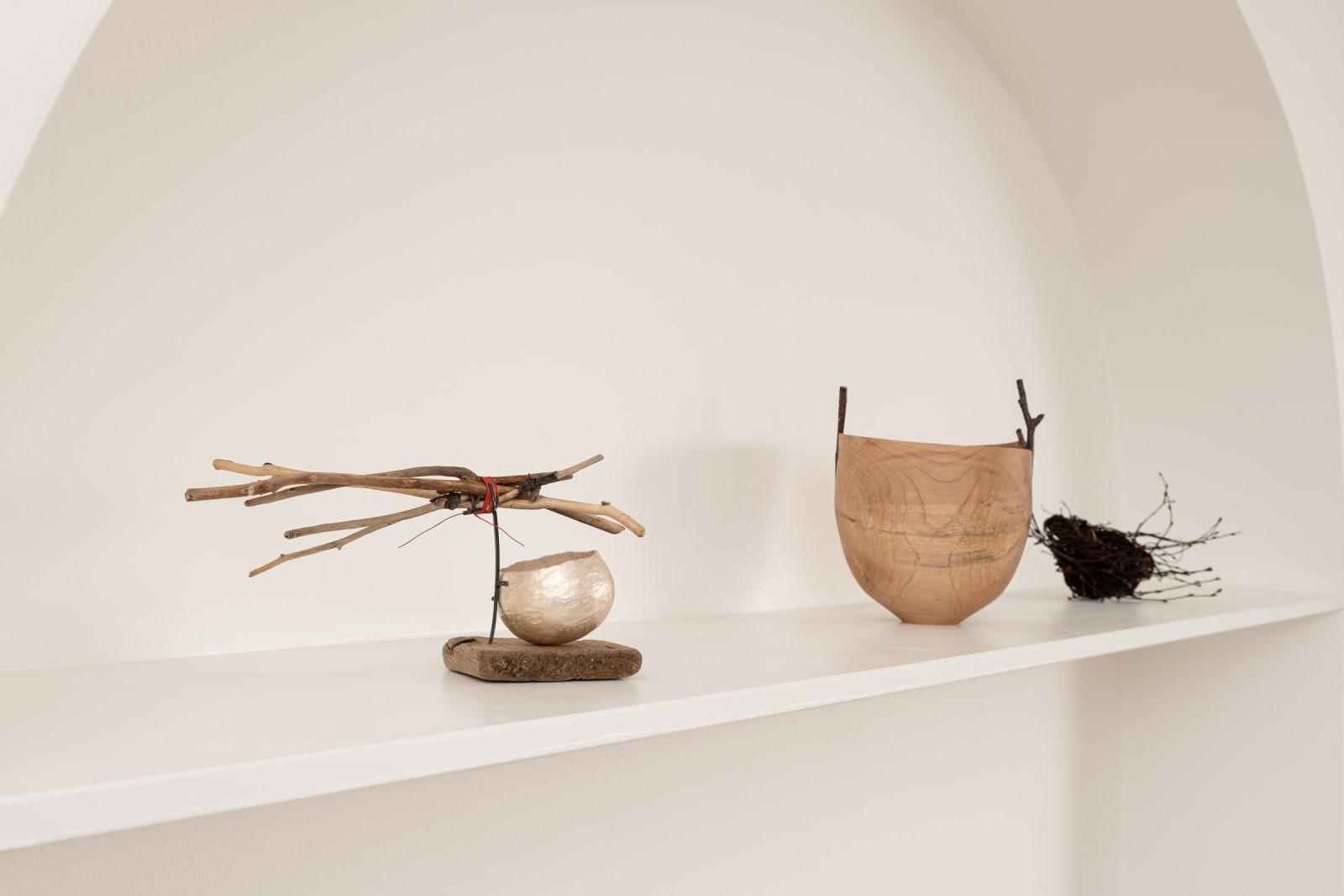Stuart Cairns, Small Vessel With Driftwood Pile