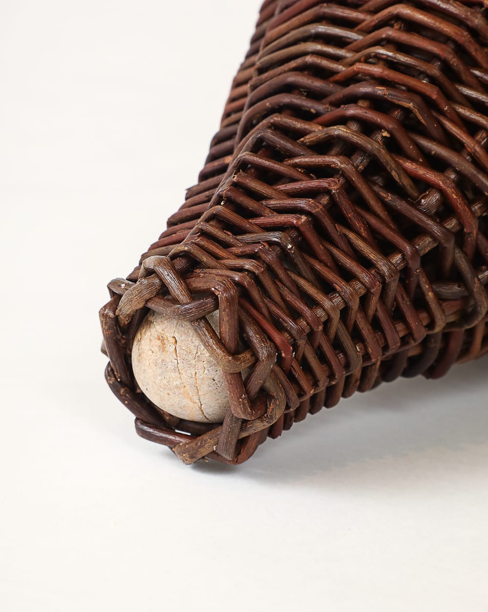 Joe Hogan, Two Reclining Willow Pods With A Lichen-Marked Stone