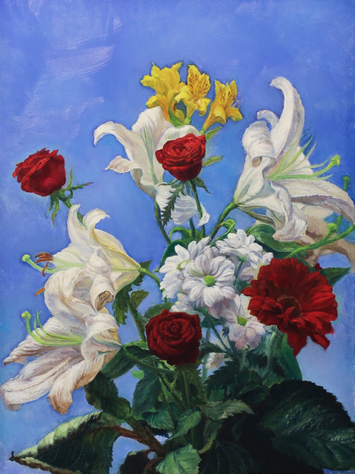 Zarahn Tūwharetoa Southon, Still Life with Flowers, 2023
