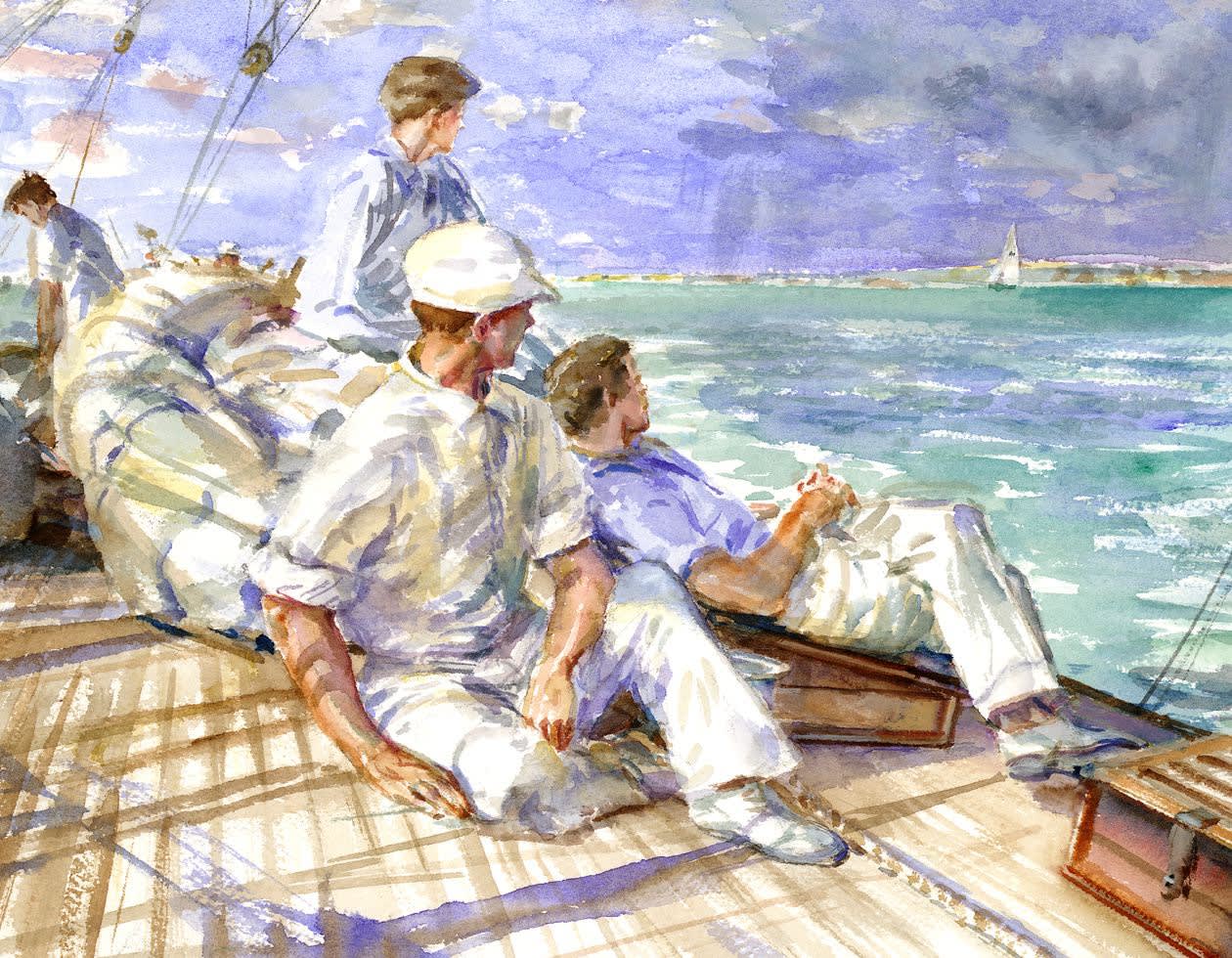 Keith Money, Yacht racing at Cowes, 1959
