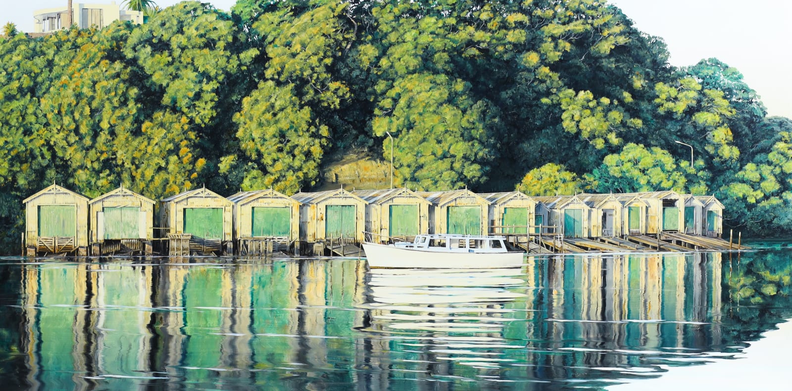 Justin Boroughs, Last Light on the Boatsheds, 2023