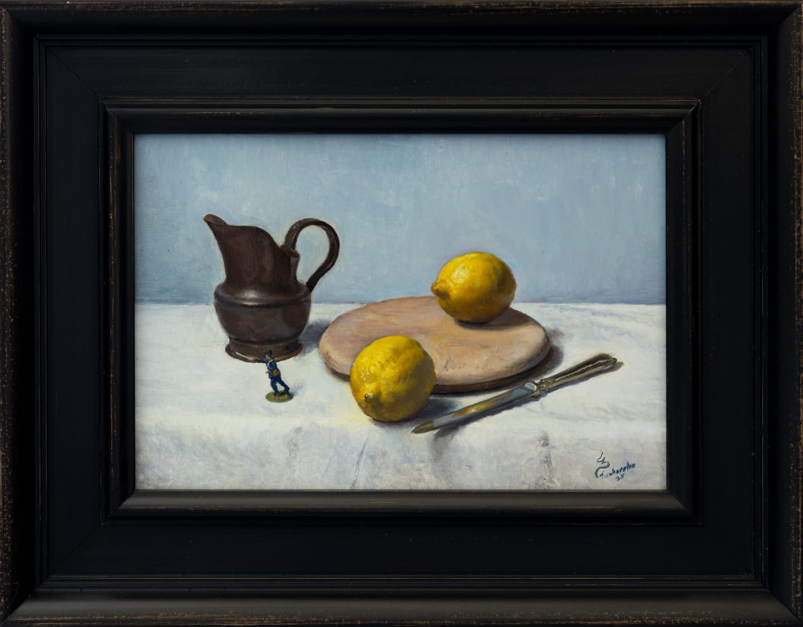 Zarahn Tūwharetoa Southon, Still Life With Lemons and Toy Soldier, 2025