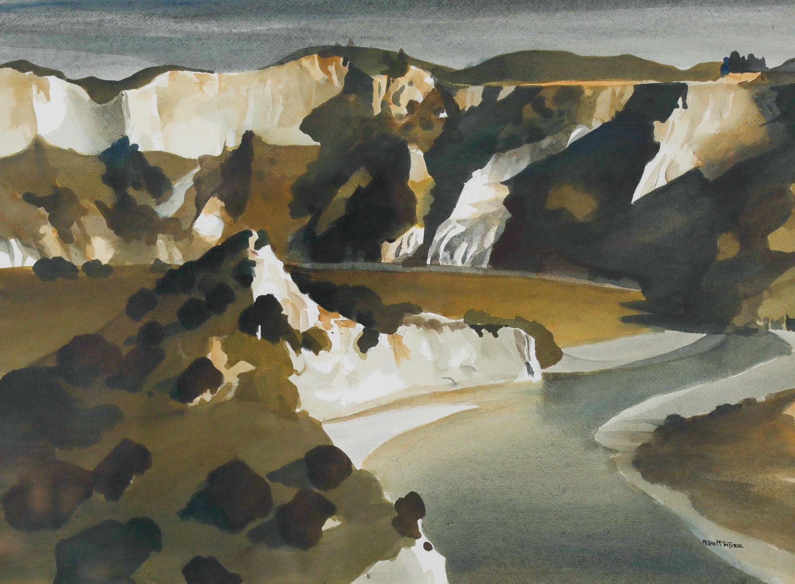 Peter McIntyre, The River Bend, Rangitikei