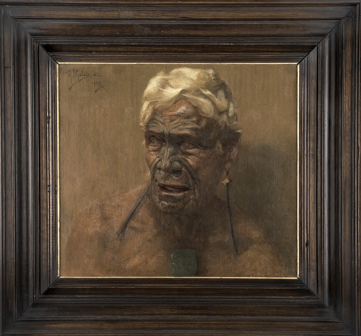 Charles Goldie, Te Aho o te Rangi Wharepu, a Waikato Warrior, Ngati Mahuta Tribe, 1939