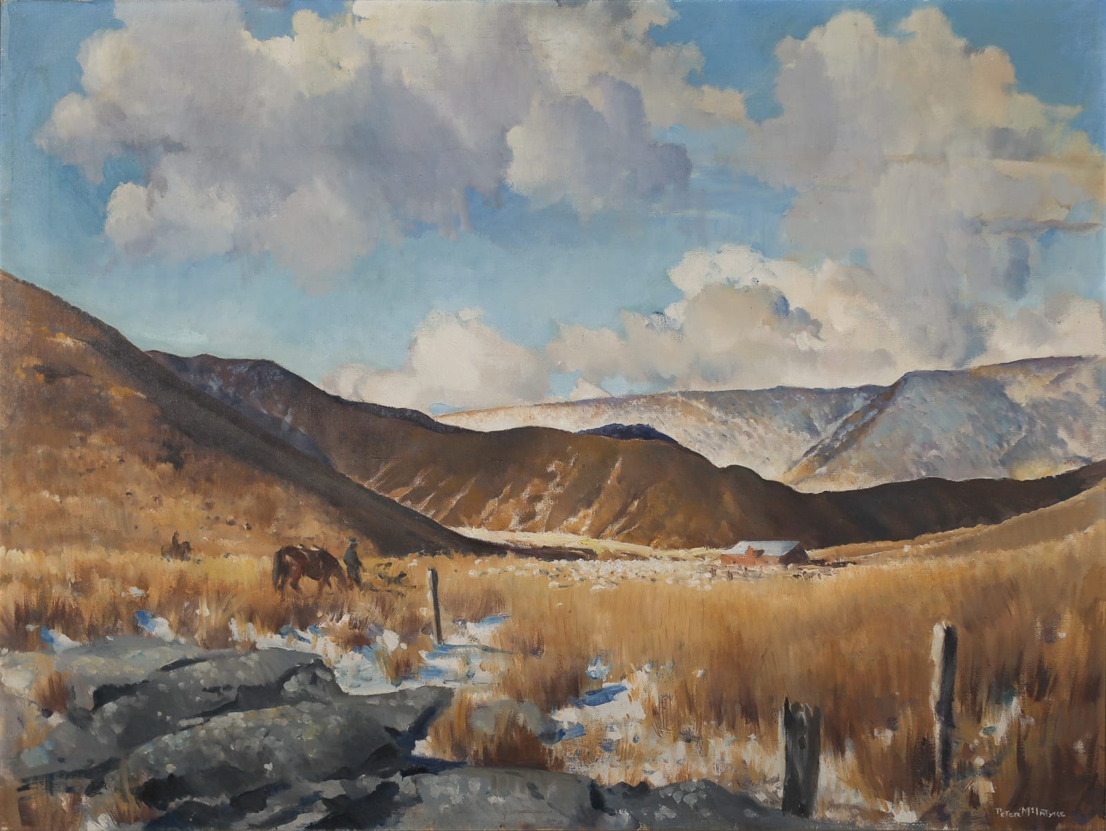 Peter McIntyre, Early Winter, Lindis Pass
