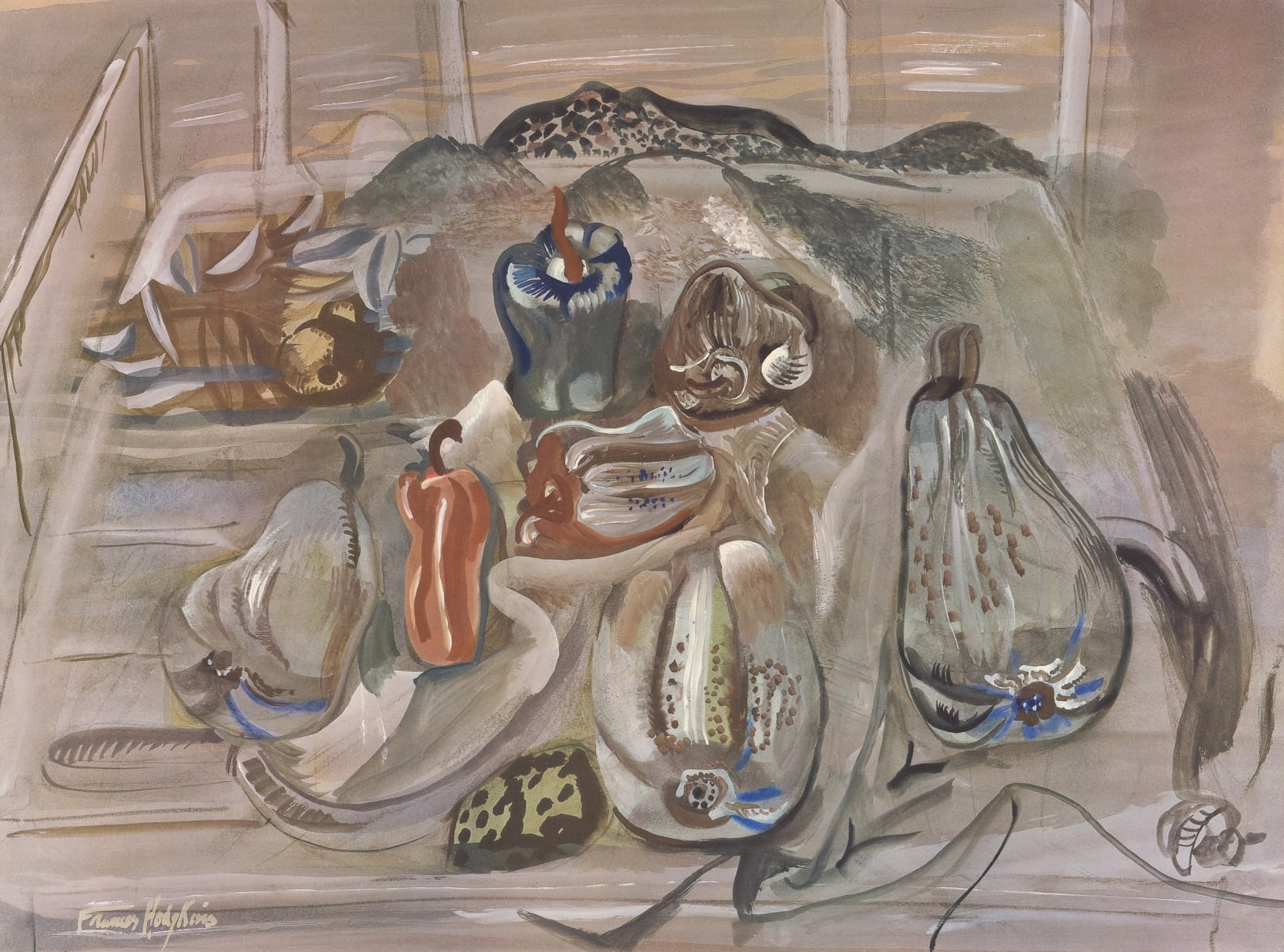 Frances Mary Hodgkins, Pumpkins, 1952