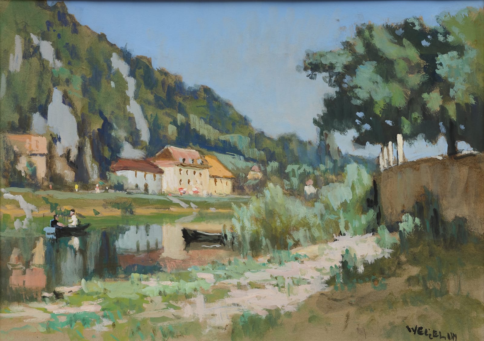 Emile Wegelin, Paysage du Doubs near Besancon