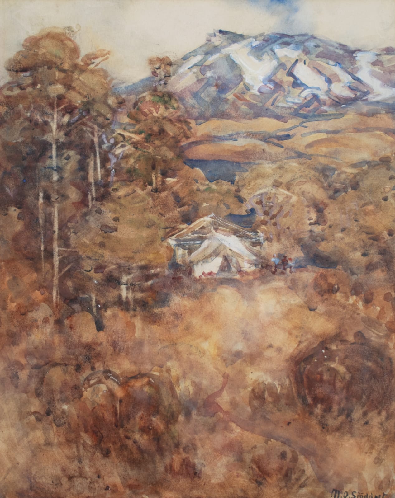Margaret Stoddart, The Camp - National Park Ruapehu