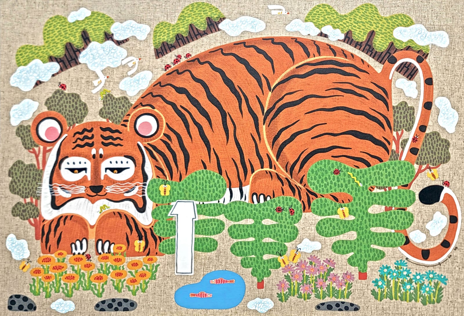 Taewoo, Wayu-Sansu(lying down and sightseeing-landscape); Gasooho(Tiger who protects the family) 와유산수; 가수호도, 2024
