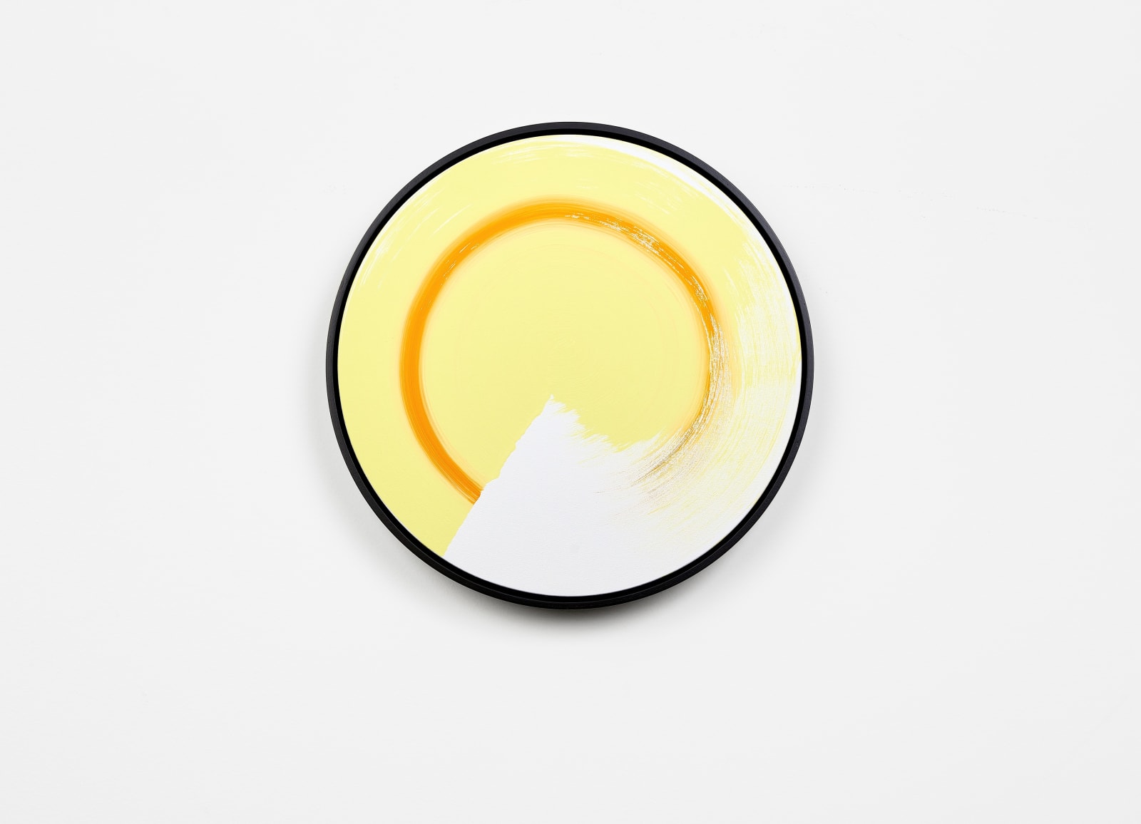 Claudia Comte, Turn and Slip 40, yellow orange sparks, 2021