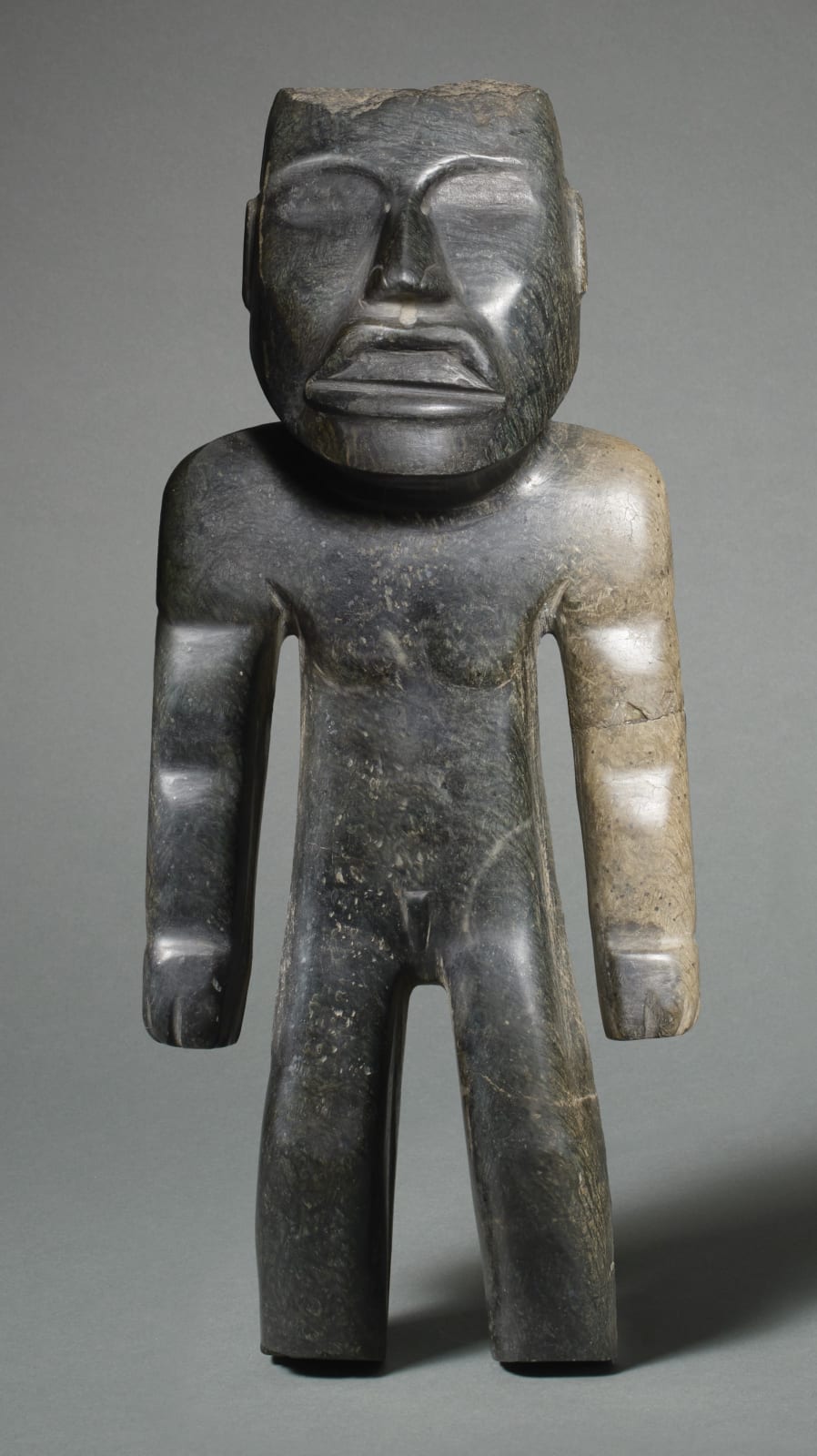 Standing stone figures, Olmec style, Mexico (Guerrero?), 700-200 BC