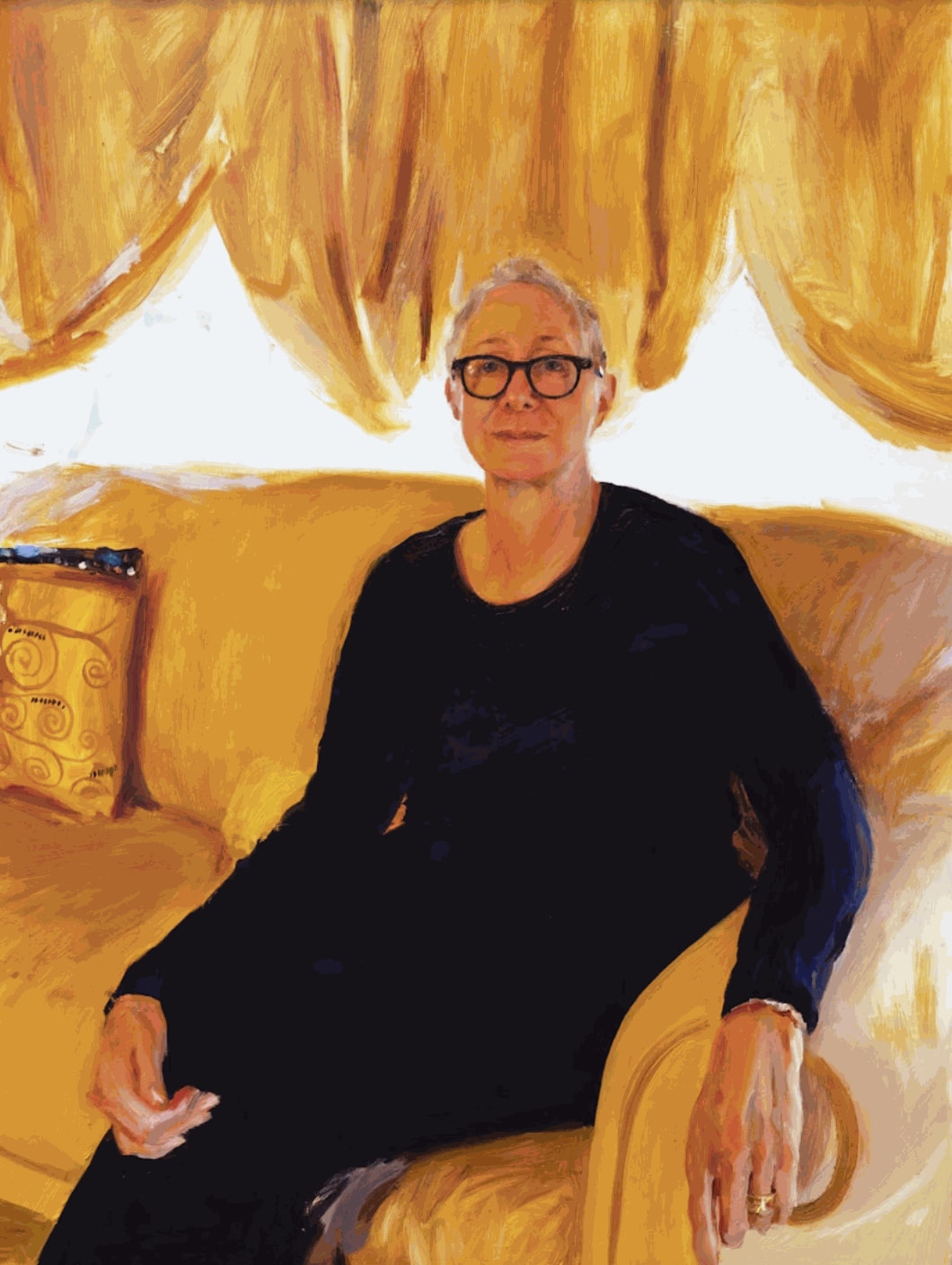 Loribelle Spirovski, Marylouise in the gold room, 2022