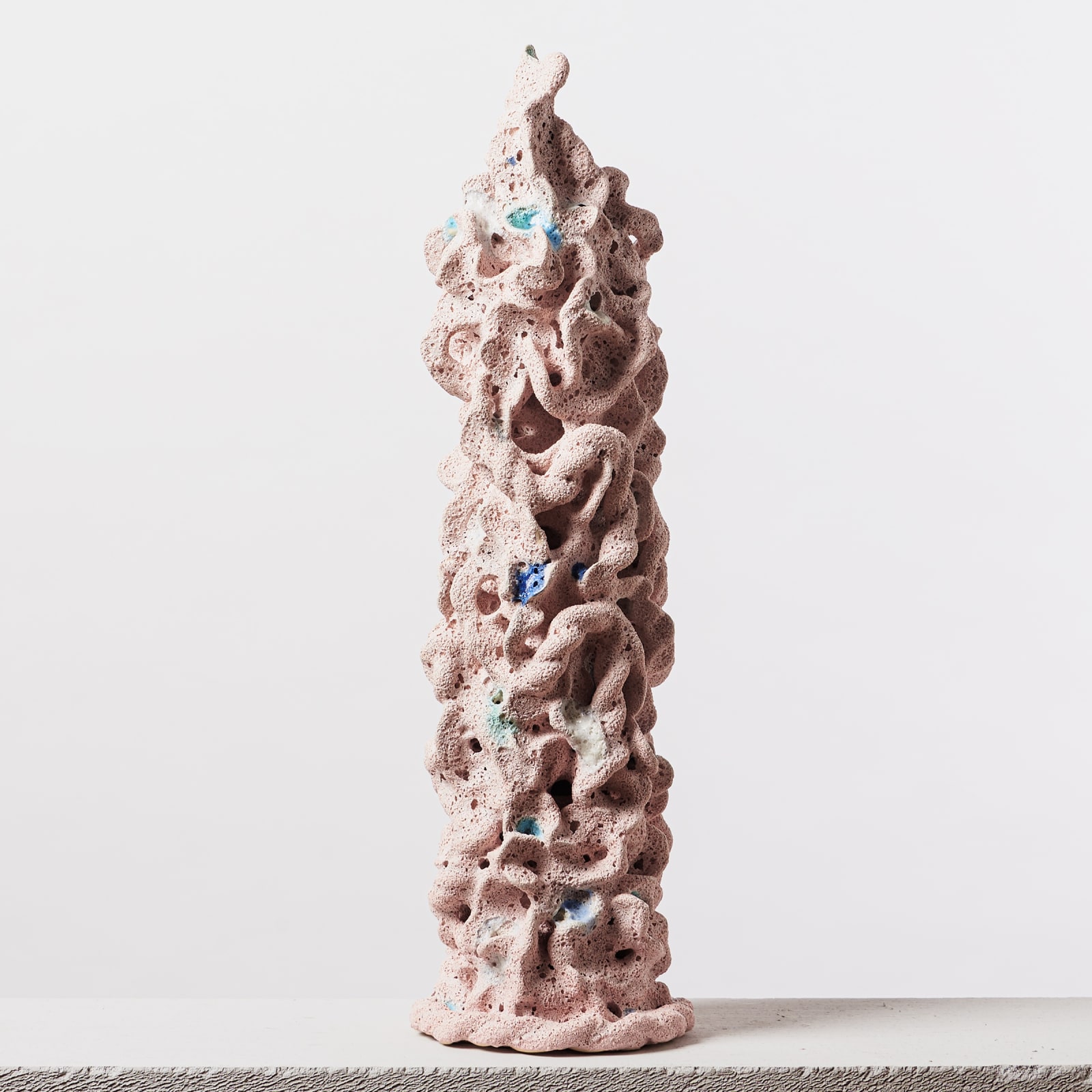 Bettina Willner, Tangled, 2021, Glazed ceramics and glass, 47cm x 13.5cm x 13.5cm
