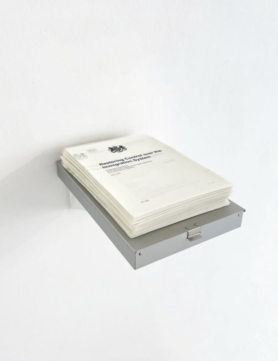 Tastes Like Paper, 2025 UK Immigration White Paper printed on edible wafer paper