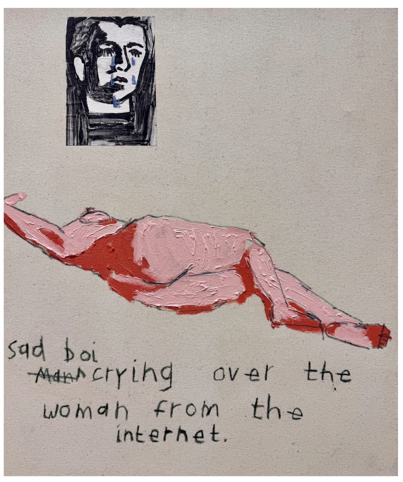 Abi Birkinshaw, Sad boi crying over the woman from the internet, 2025