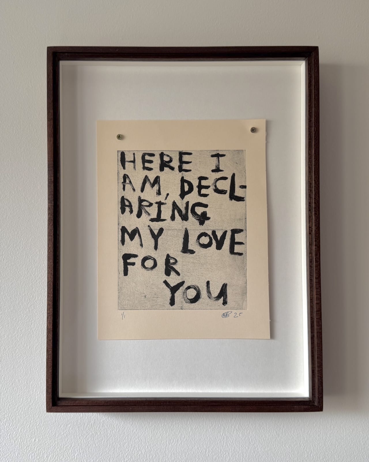 Abi Birkinshaw, Here I am, declaring my love for you, 2025
