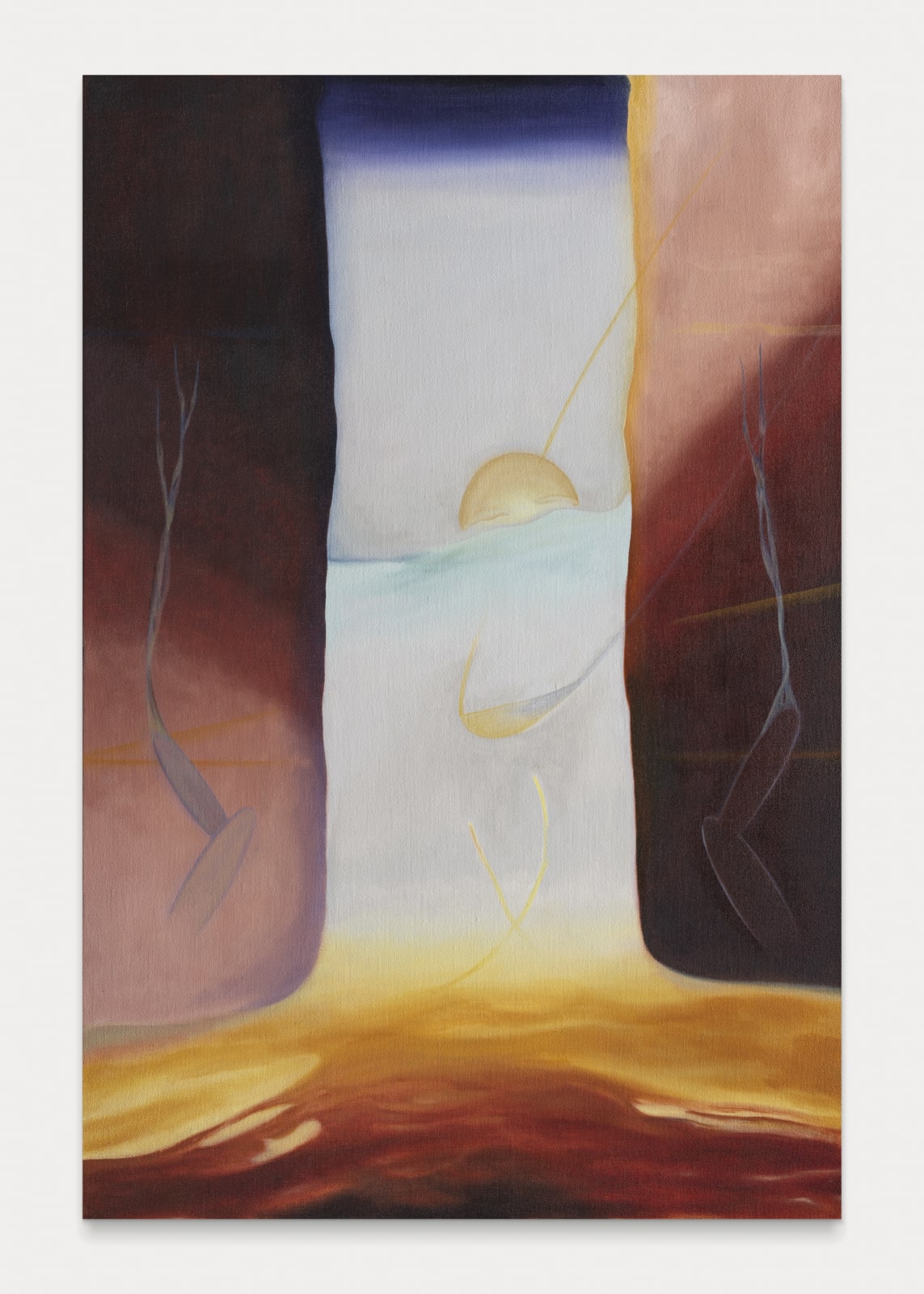 知凡 Zhifan 陶寺缝中线 Slot Taosi observatory 布上丙烯油画 Oil and acrylic on linen 120 x 80 cm 2024