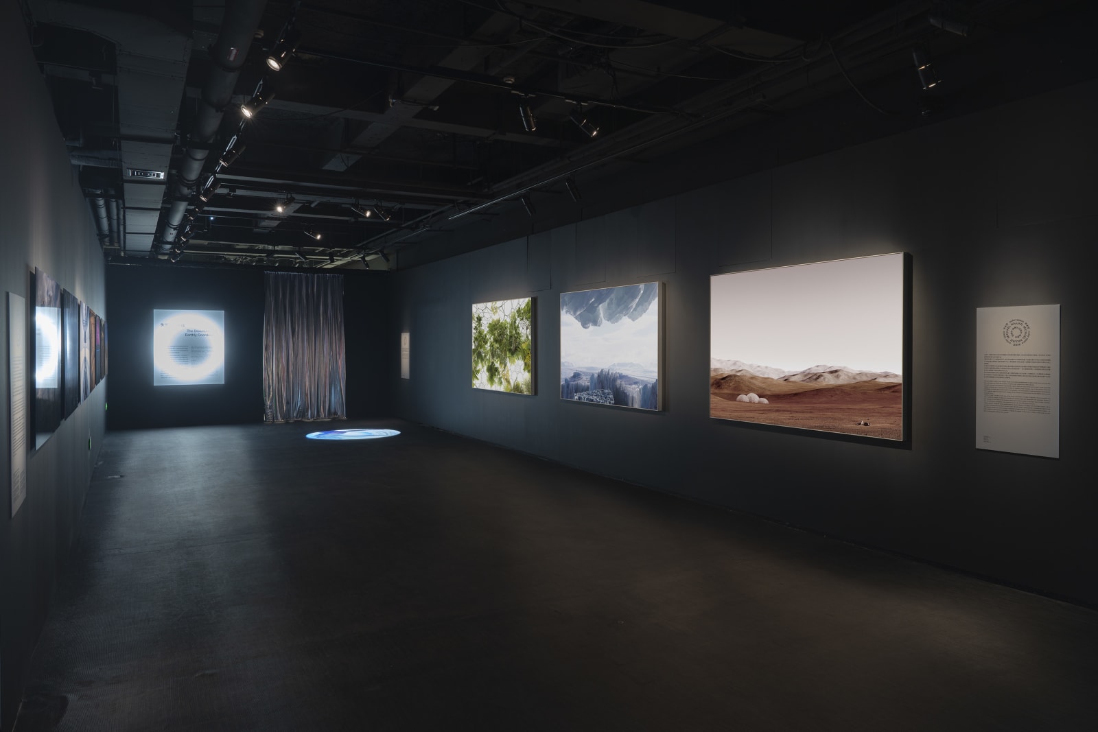 Installation view, Mchael Najjar's "outer space" series, Fotografiska Shanghai, 2025. Photo credit: Michael Najjar