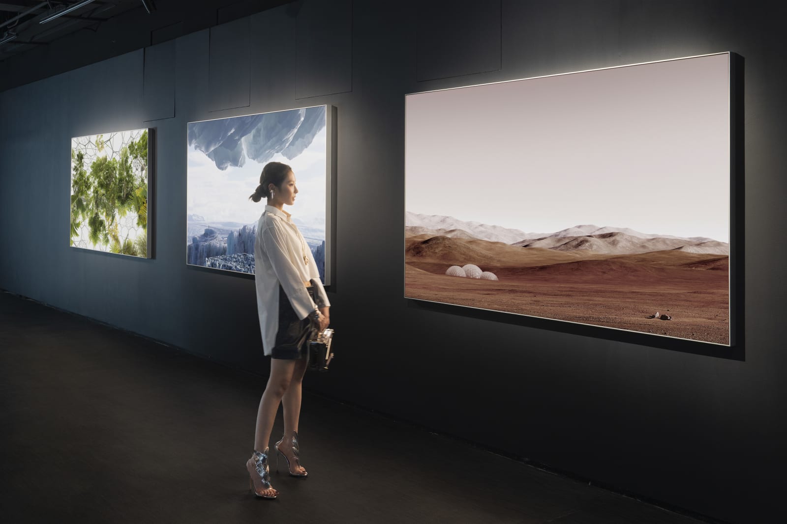 Installation view, Mchael Najjar's "outer space" series, Fotografiska Shanghai, 2025. Photo credit: Michael Najjar