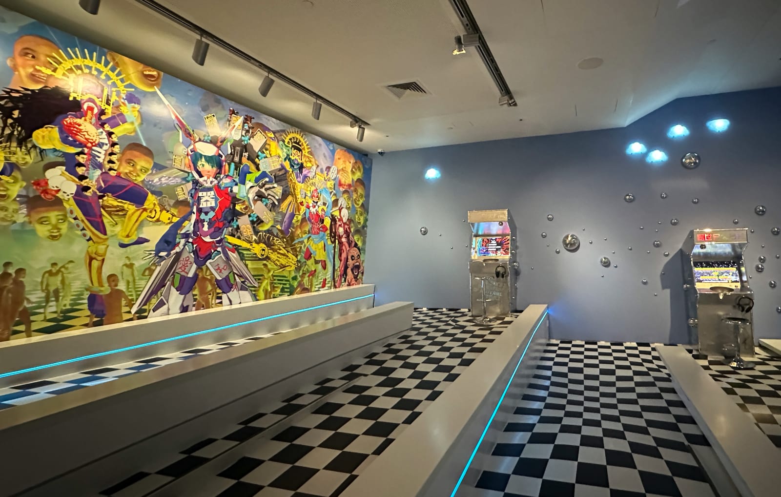 Installation view of Lu Yang, The Great Adventure of Material World, Museum of Moving Image. ©️Hyperallergic