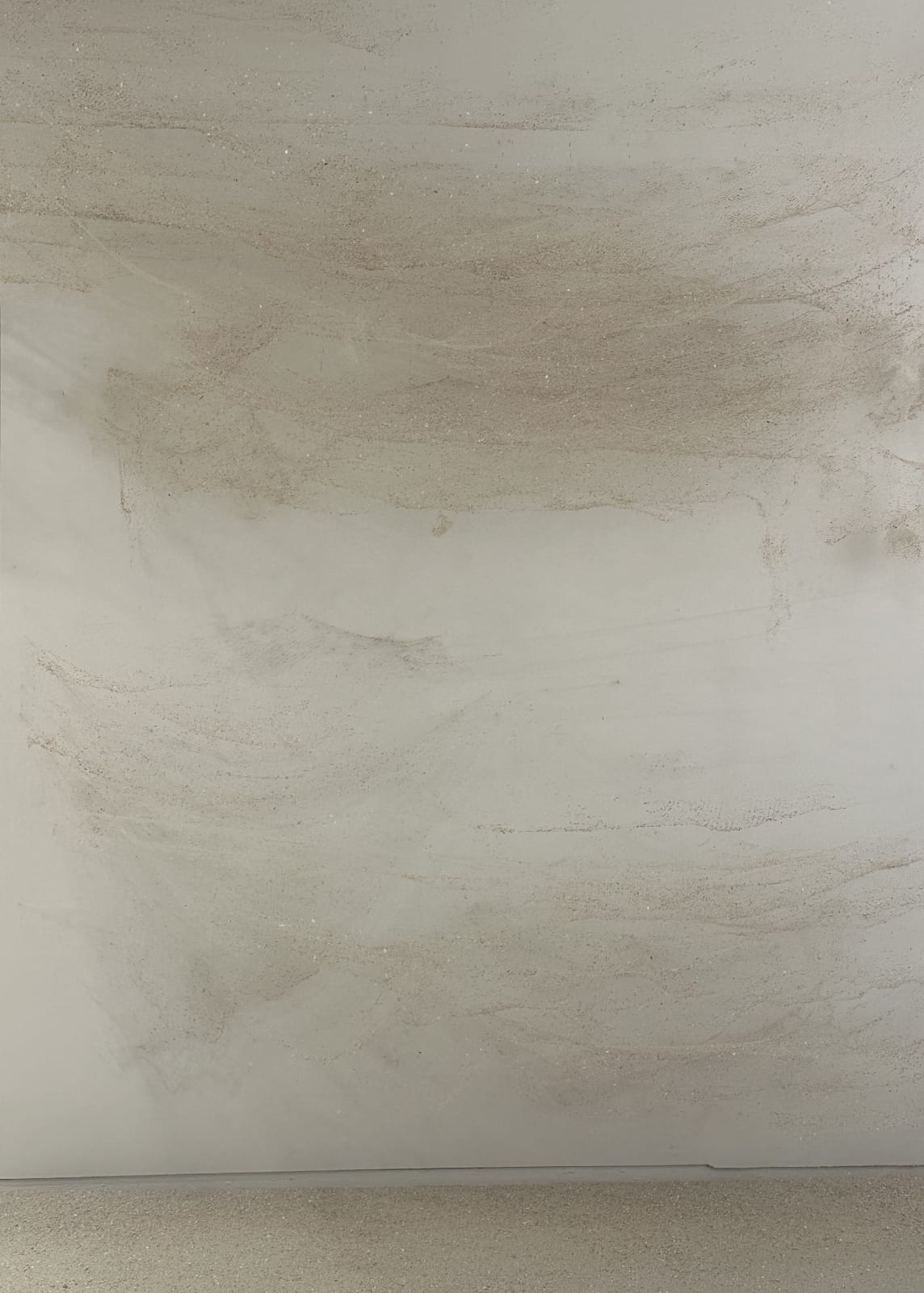 Chen Ruofan, Dust, 2025 Sand, gravel, sawdust, sawdust, cotton thread, nylon multi-filament yarn, steel wire, steel plate. Image courtesy of the artist