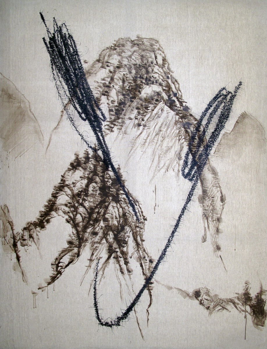葉永青 Ye Yongqing, 赭石山水