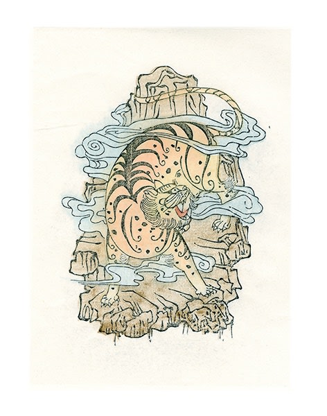 韓寧x沐版社 Han Ning & MU Print Studio, 十二個嬉皮-虎
