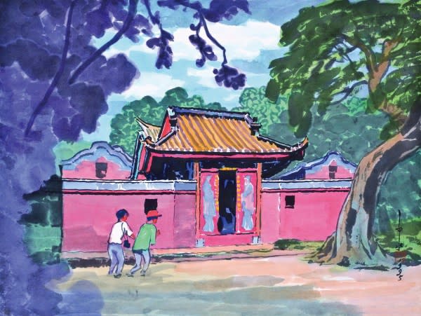 馬白水 Ma Paisui, 台南五妃廟