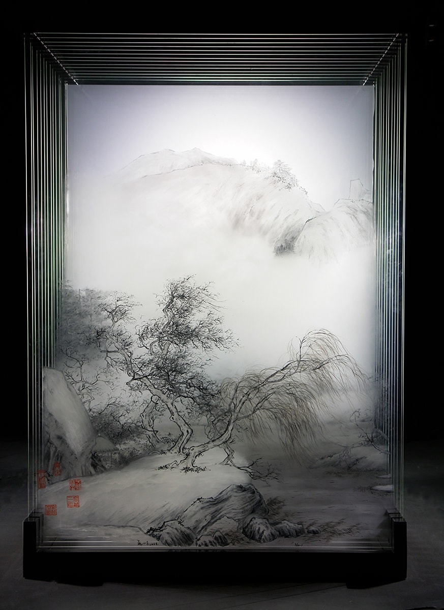 夏小萬 XIA Xiaowan, 古山水之雪峰寒艇圖