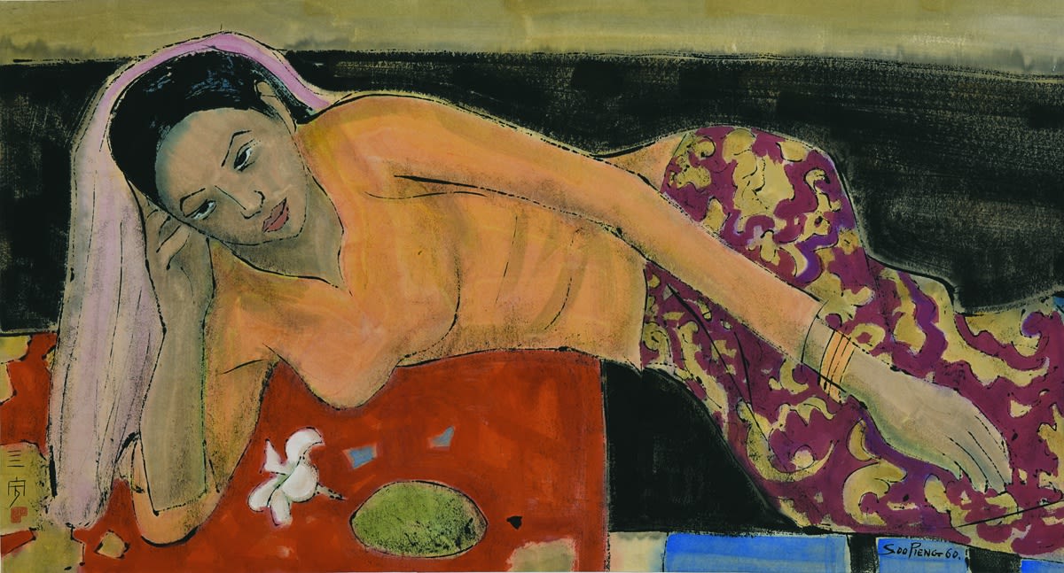 鍾泗濱 Cheong Soo Pieng, 仕女圖