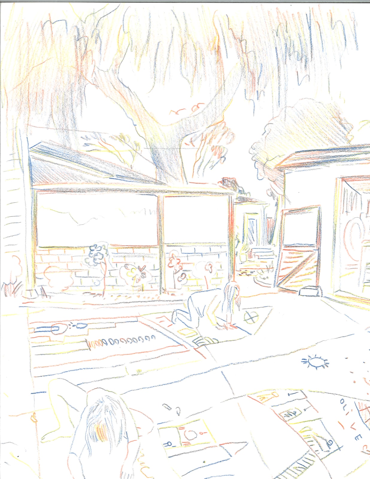 Michelle Blade, Backyard Chalk Drawing