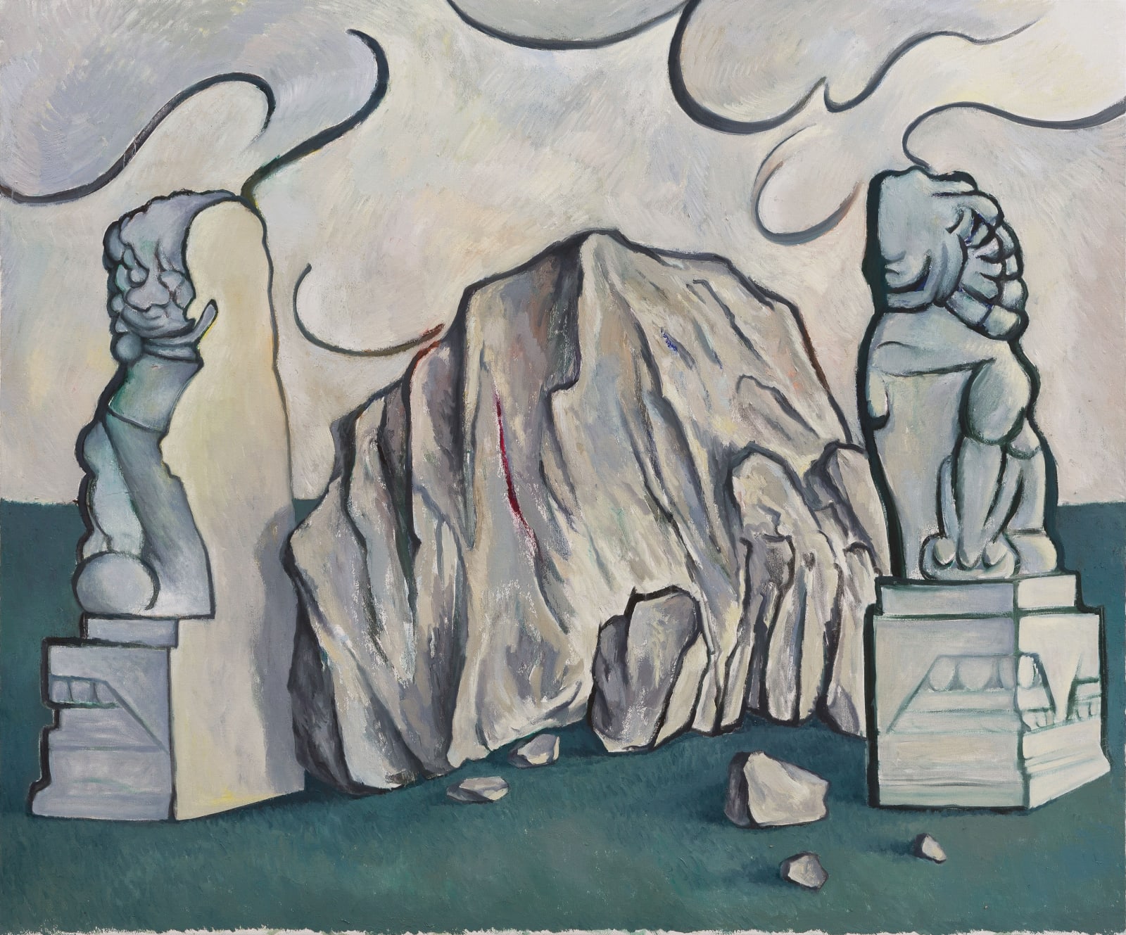 賀勳 He Xun, 石敢當–屏障