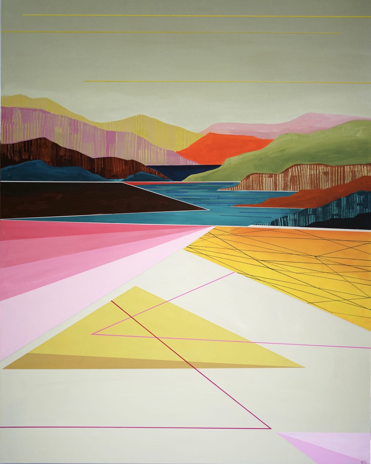 contemporary art geometric painting