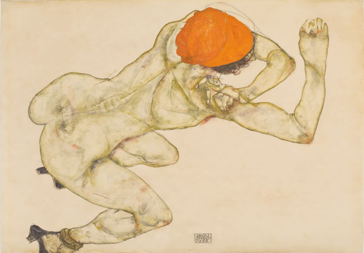 Egon Schiele, Crouching Woman, 1914