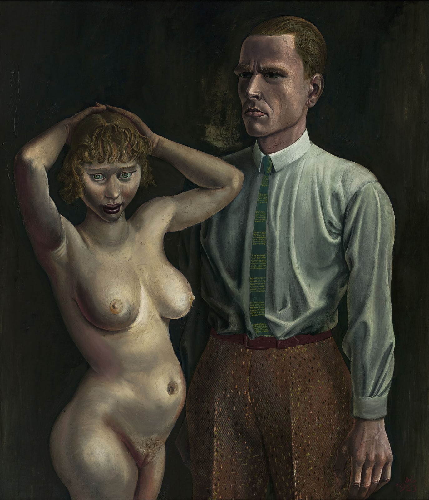 Otto Dix, Self Portrait with Model, 1923
