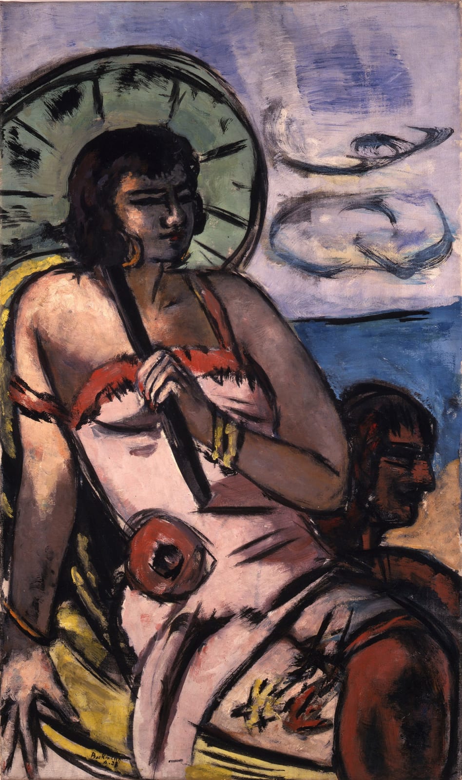 Max Beckmann, Quappi with Green Umbrella, 1938