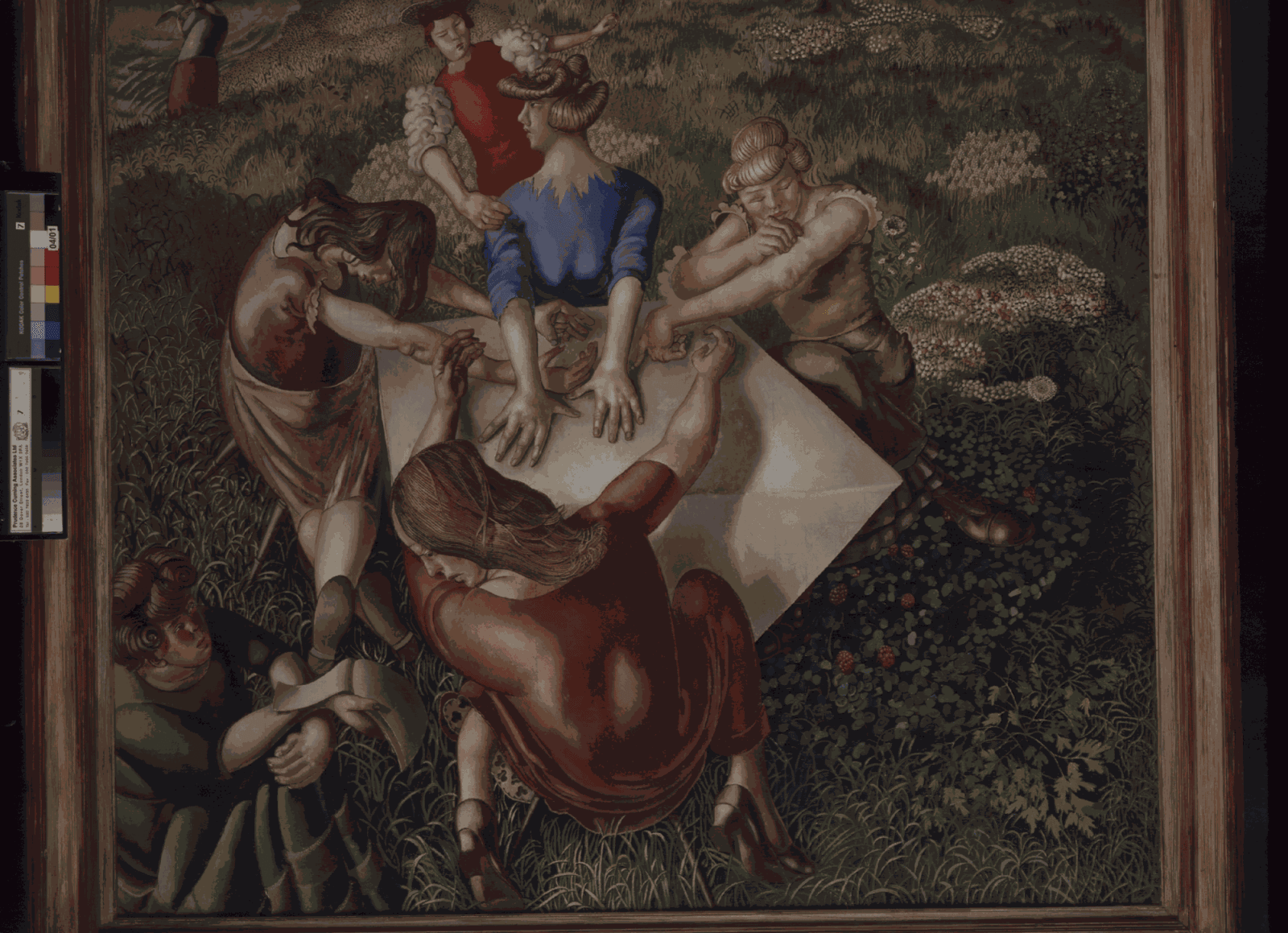 Stanley Spencer, Christ Preaching at Cookham Regatta Girls Listening, 1953