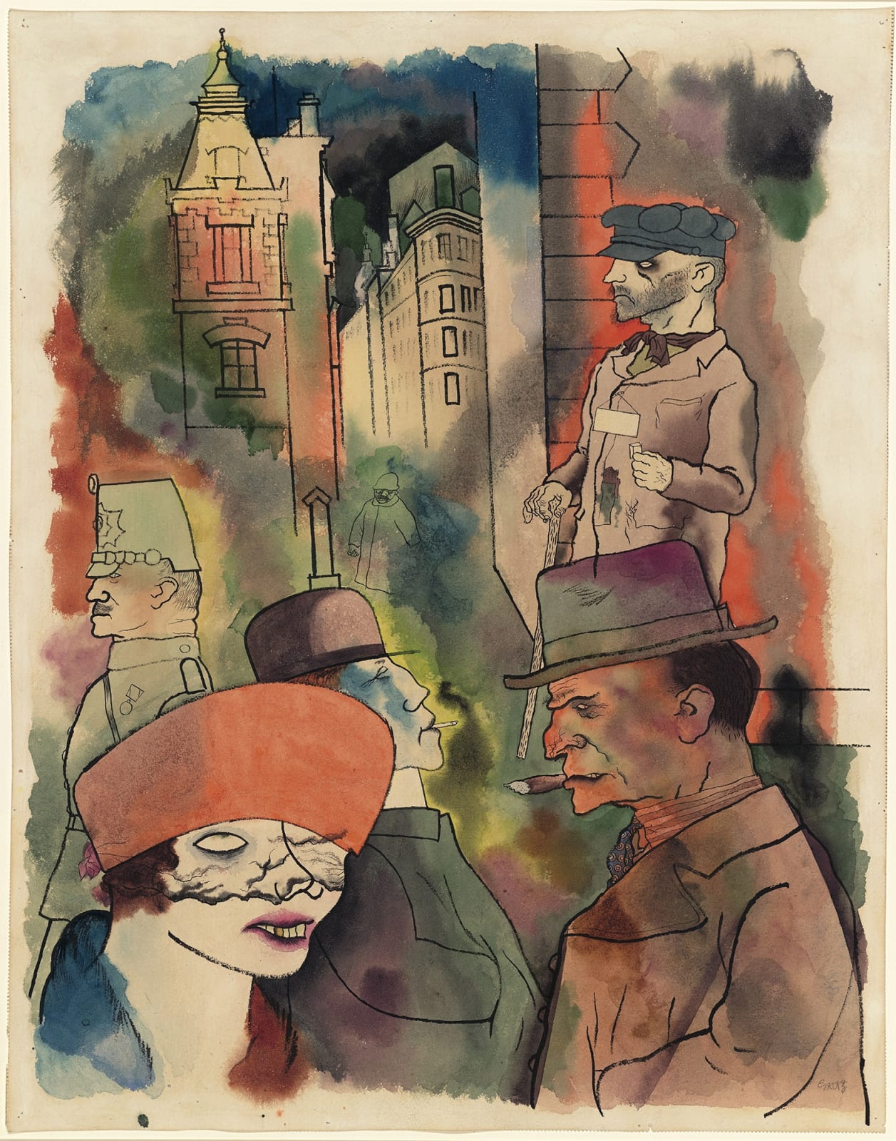 George Grosz, The Gloaming (Ecce Homo), 1922
